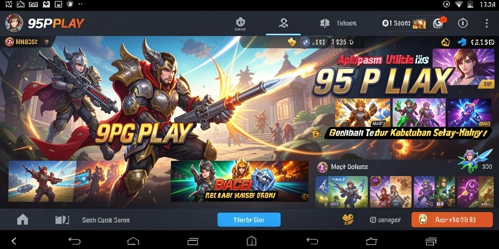 Tampilan antarmuka pengguna 95PGPLAY yang intuitif dan menarik.