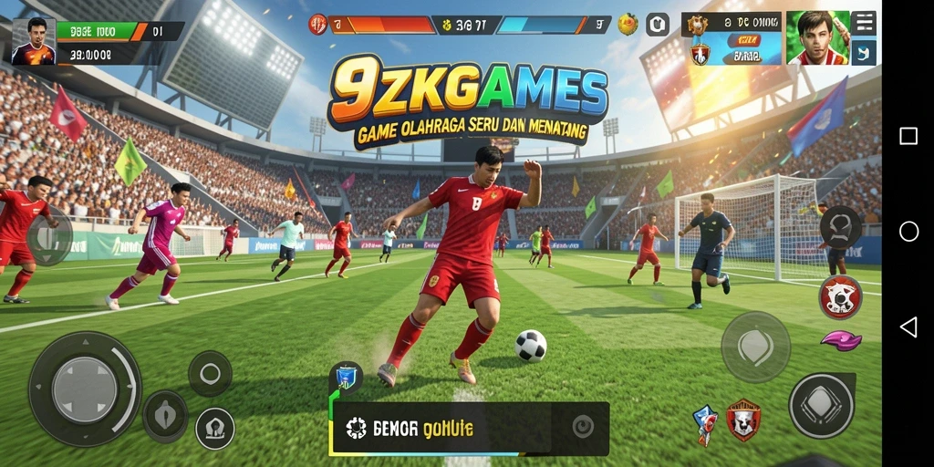 Tampilan gameplay 9ZKGAMES yang seru dan penuh aksi olahraga.