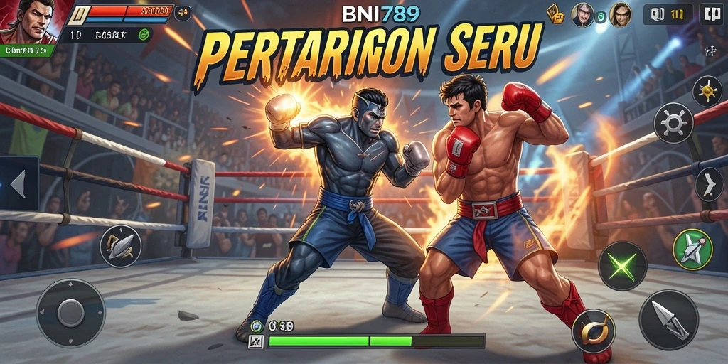 Tampilan screenshot BNI789 menampilkan pertempuran seru antara karakter-karakter ikonik.