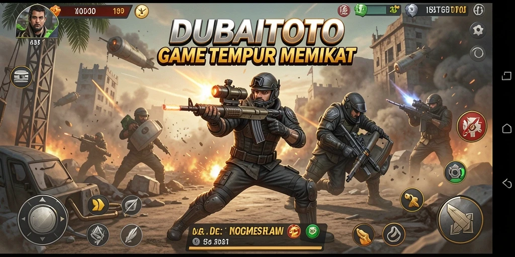 Gameplay DUBAITOTO yang menarik dalam aksi tempur TPS.