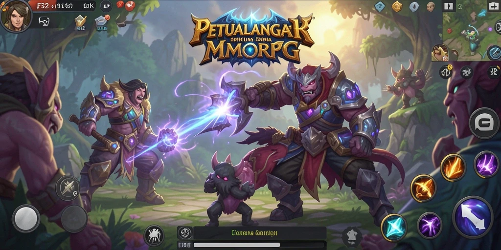 Screenshot utama F32 menampilkan aksi seru dalam gameplay MMORPG.