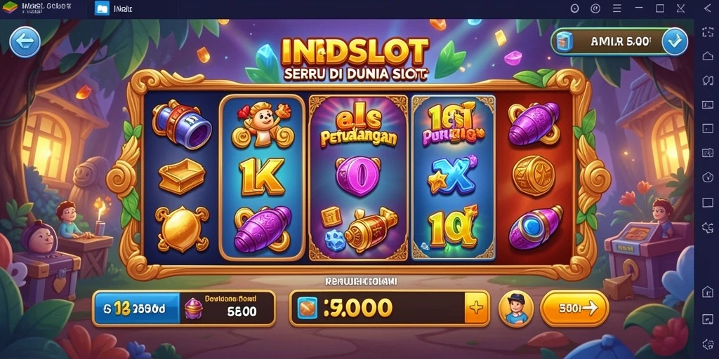 Tampilan gameplay <strong>INDSLOT</strong> yang menakjubkan dengan slot dan tantangan baru.