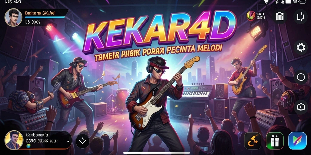Tampilan gameplay KEKAR4D yang menarik saat memainkan musik.