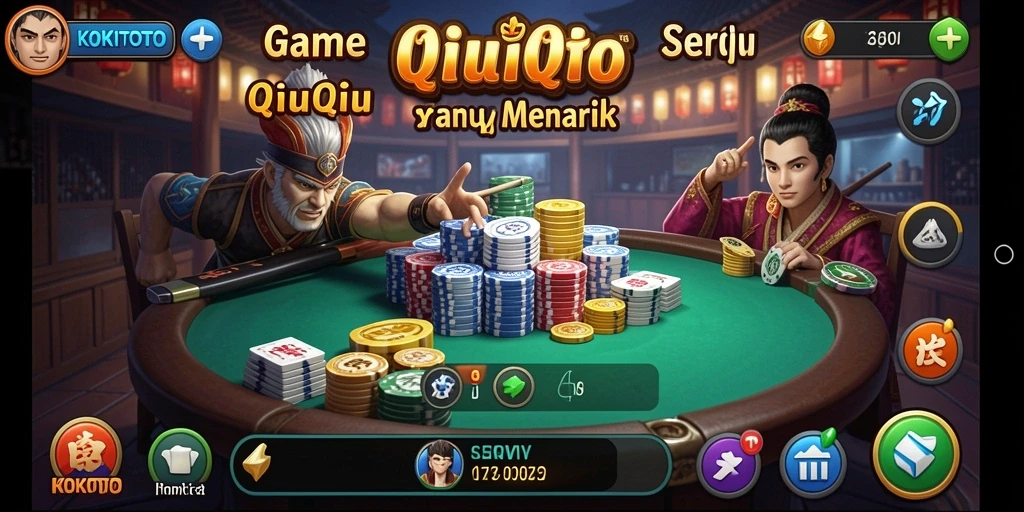 Gameplay seru QiuQiu dalam KOKITOTO yang penuh strategi.