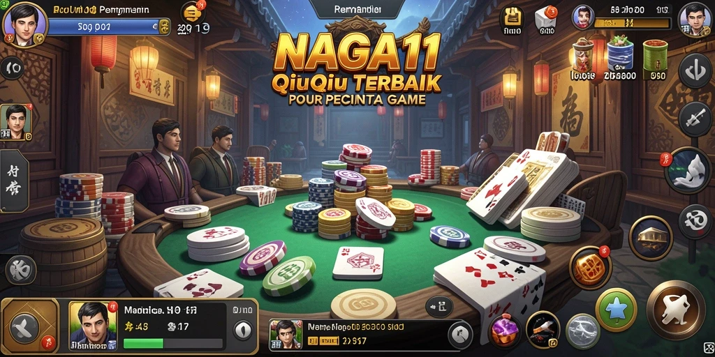 Tangkapan layar gameplay seru NAGA11 QiuQiu.