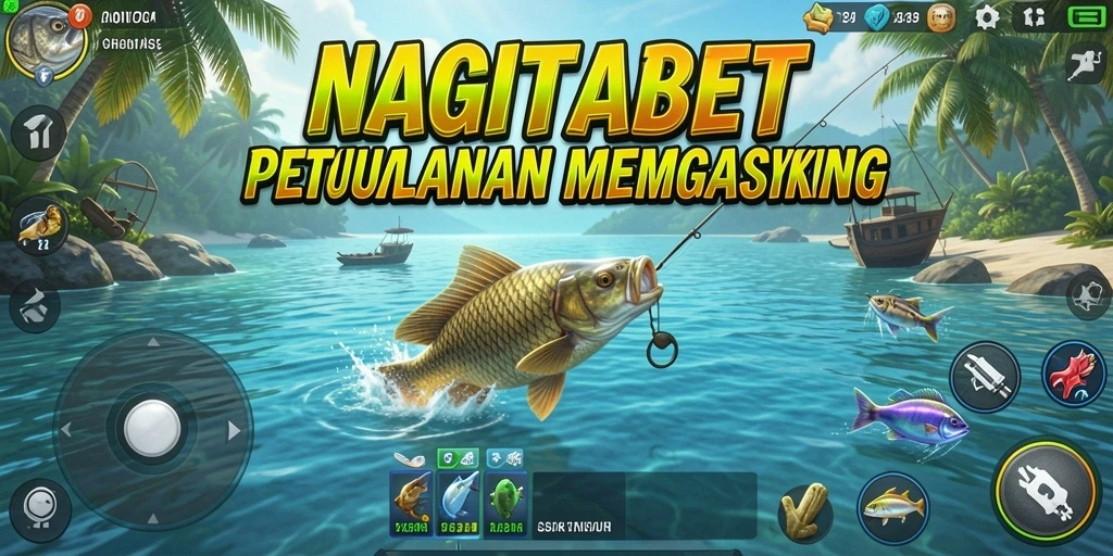 Gameplay NAGITABET yang menarik dengan berbagai lokasi memancing.