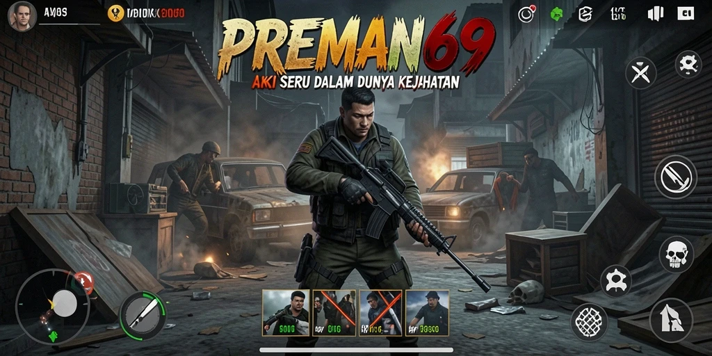 Screenshot aksi mendebarkan dalam gameplay PREMAN69 yang penuh tantangan.
