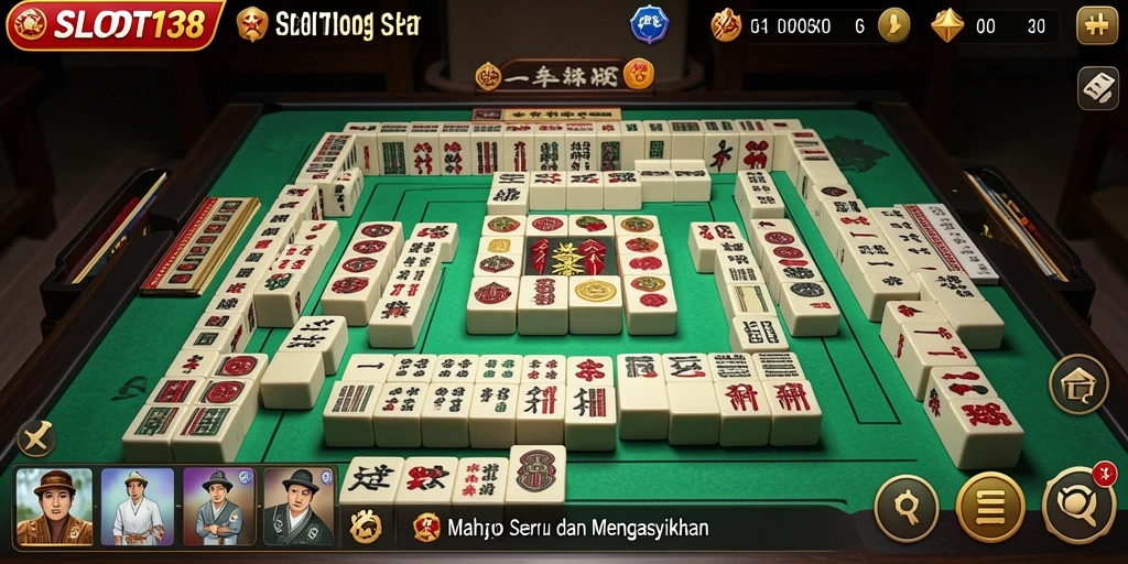 Tangkapan layar utama SLOT138 menampilkan gameplay Mahjong yang menarik.