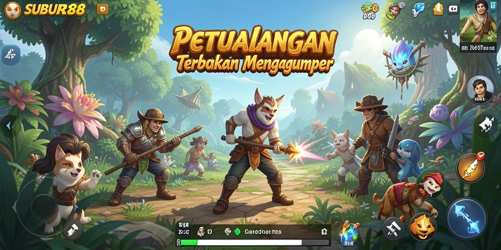 Tampilan gameplay SUBUR88 yang menakjubkan dengan pemandangan luas.