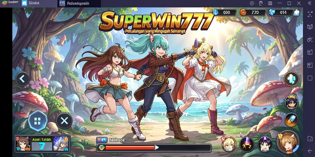Tampilan gameplay SUPERWIN777 dengan karakter Anime yang keren.
