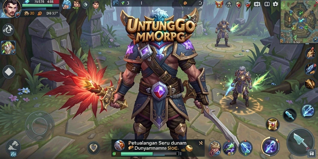 Tampilan gameplay seru dan karakter yang beragam di UNTUNGGO.